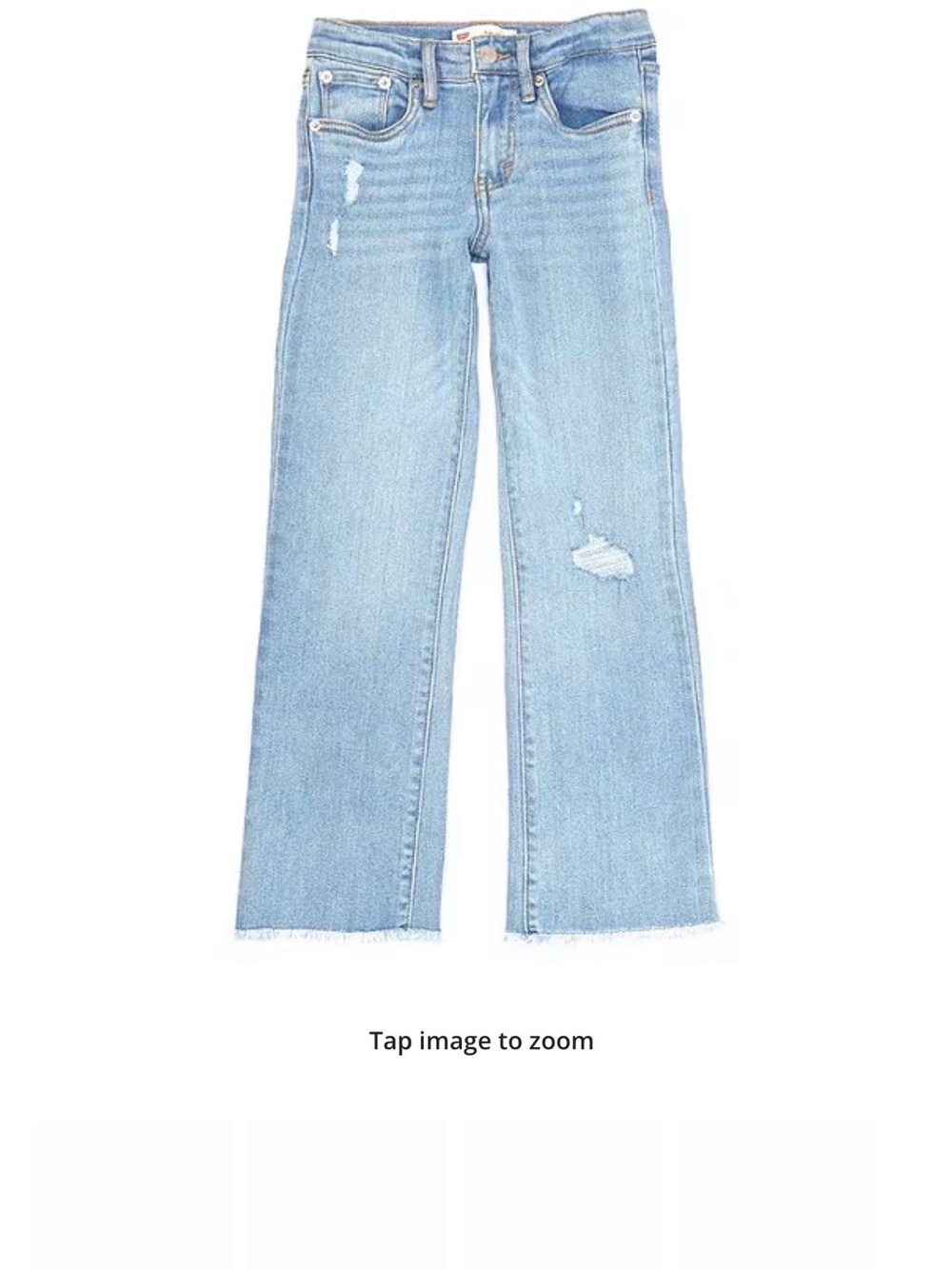 Levi's Light Blue Distressed Wide-Leg Jeans